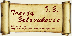 Tadija Belovuković vizit kartica